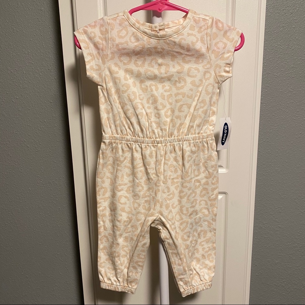 Old Navy Leopard JumpSuit 3-6M